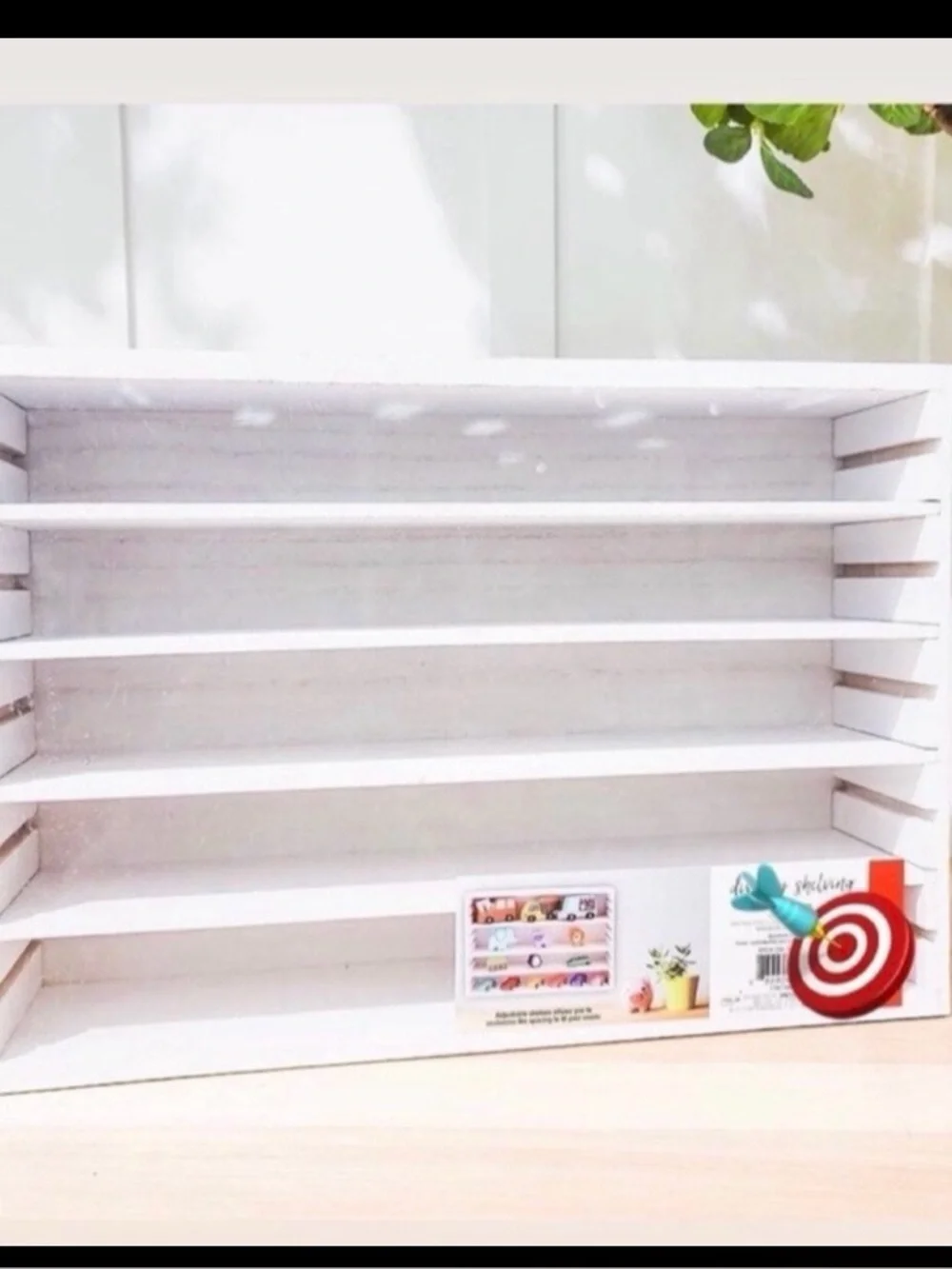2 Pack Wooden Display Shelf Adjustable 5 Tier White Toys Collectibles Target